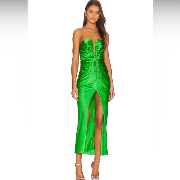 The SEI Dresses & Skirts - The Sei Keyhole Gathered Dress in Palm 0